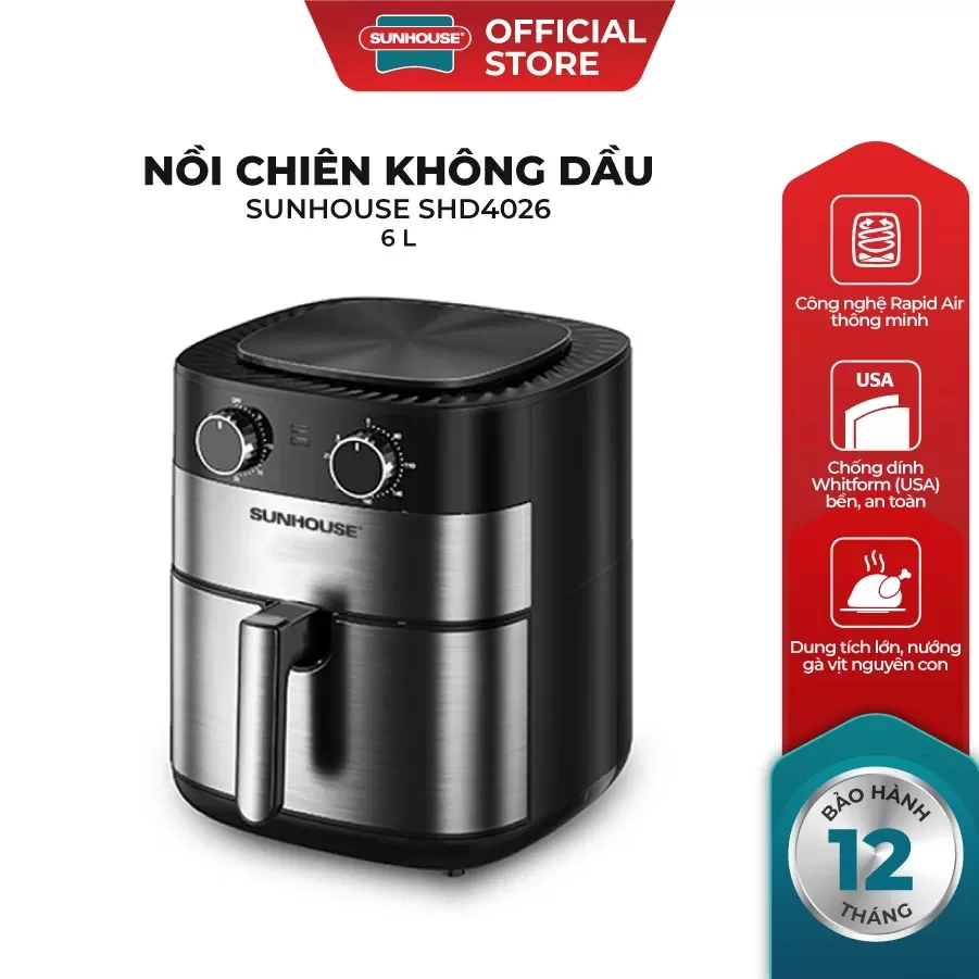 nồi chiên không dầu sunhouse